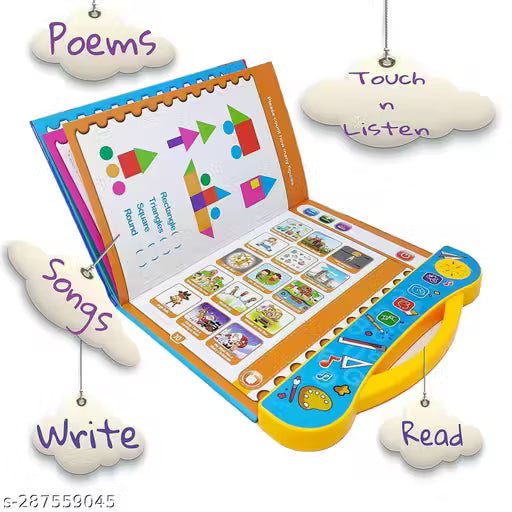 Activities Learning Book Electronic Intelligent Book with All Learning Materials with Clear Voice with Touch Sensors for Kids (Study Book)